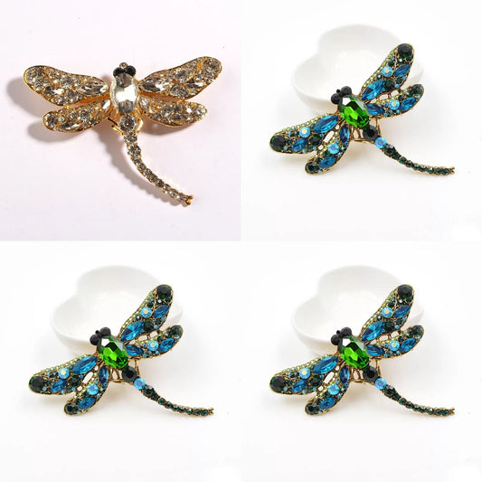 Austrian Crystal Dragonfly Brooch