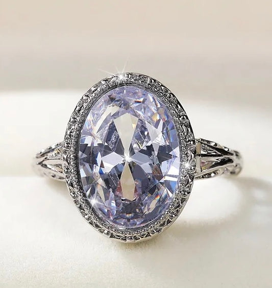 Vintage Oval Zircon Ring