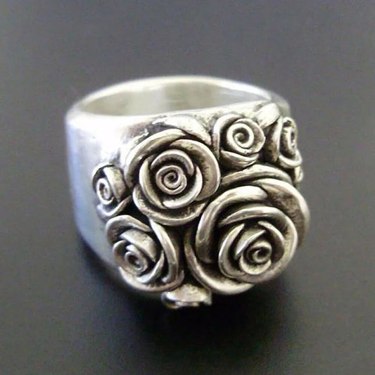 Vintage Rose Bouquet Flower Ring