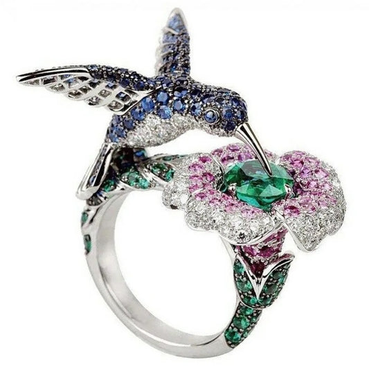 Hummingbird Zircon Ring