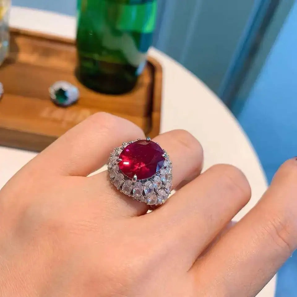 Luxury Oversized AAA CZ Baguette Ring