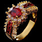 Cubic Zirconia Crystal Inlay Ring