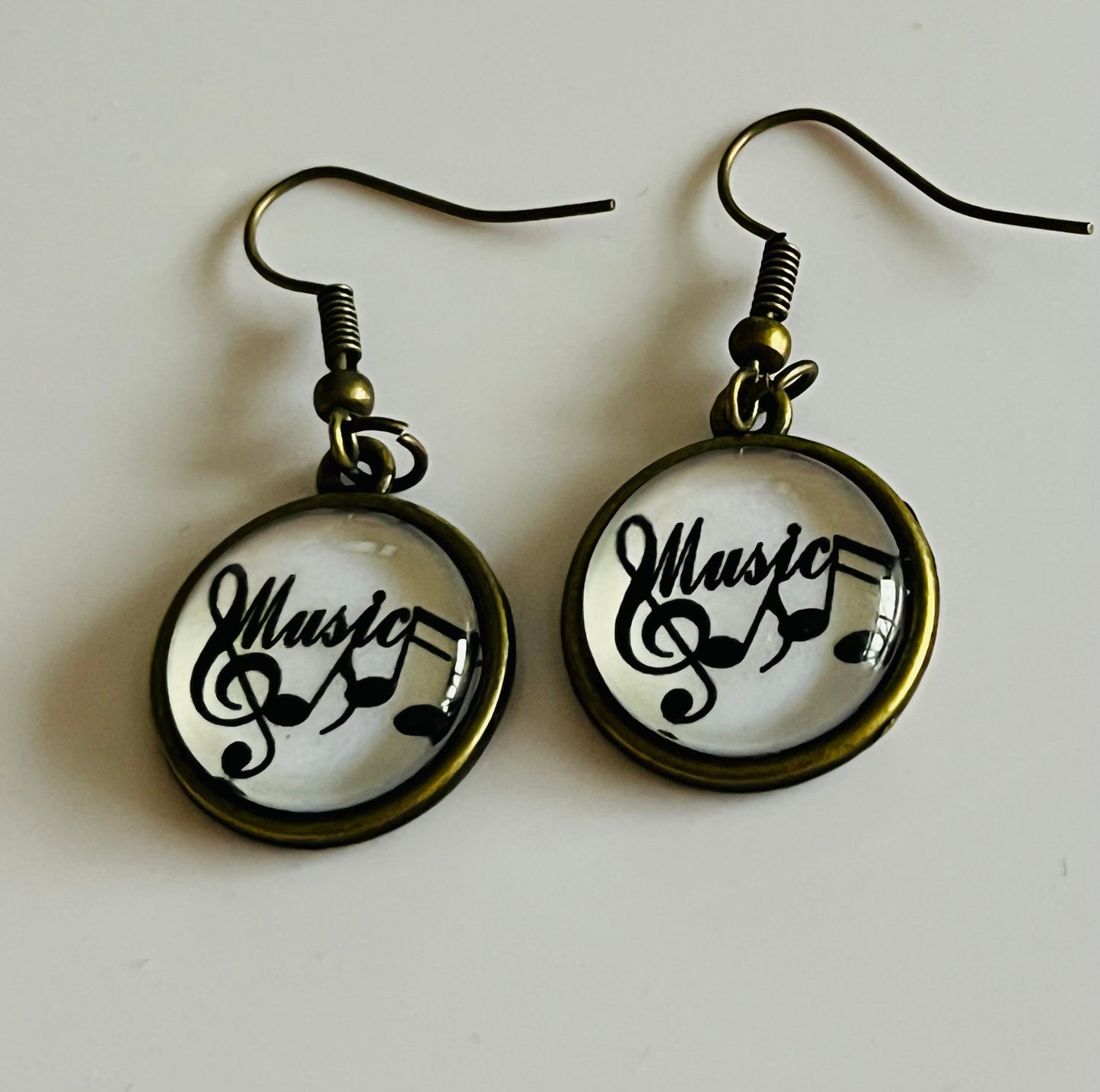 Music Note Dime Drop Earrings