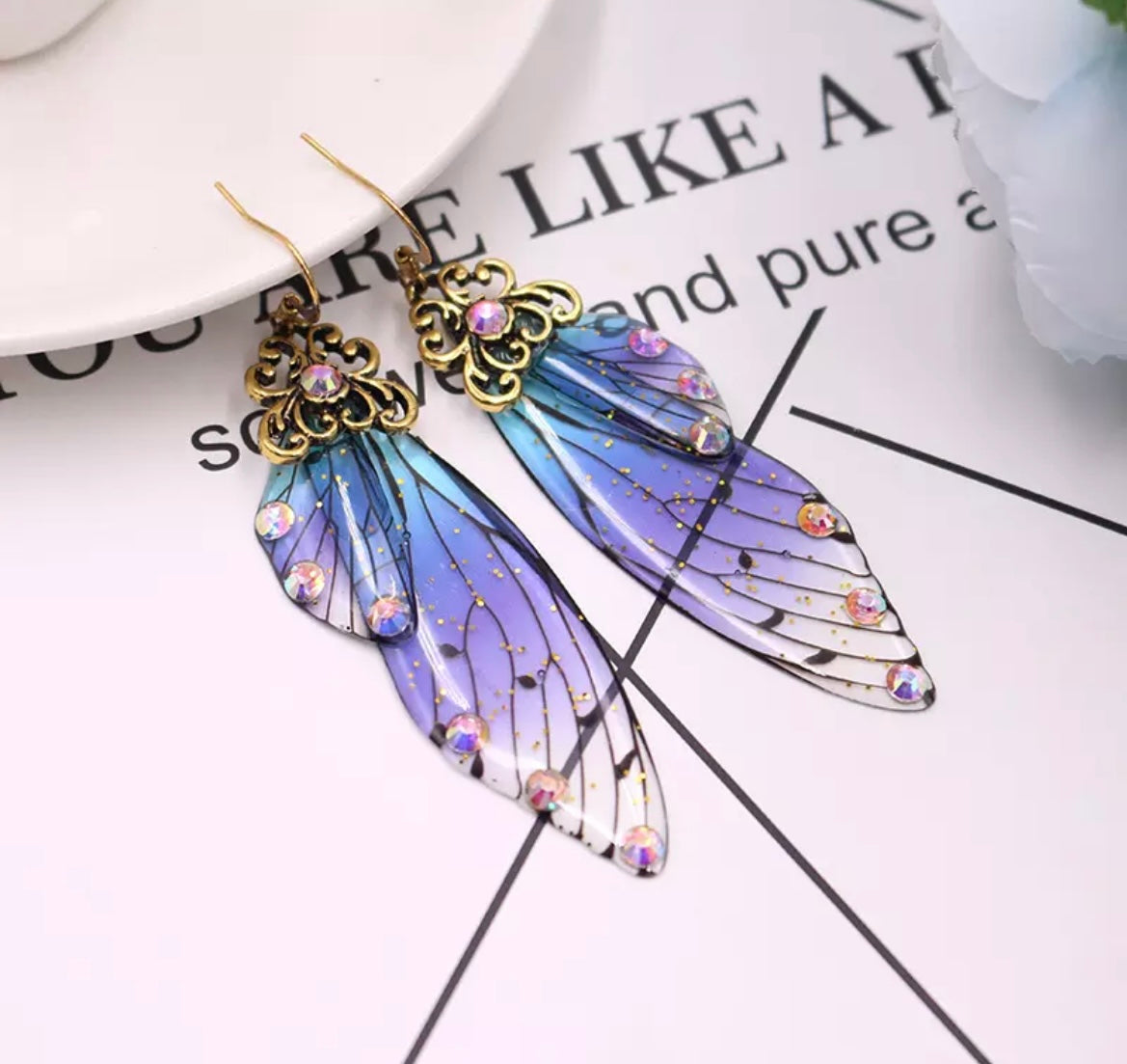 Fairy Wing Resin Earrings