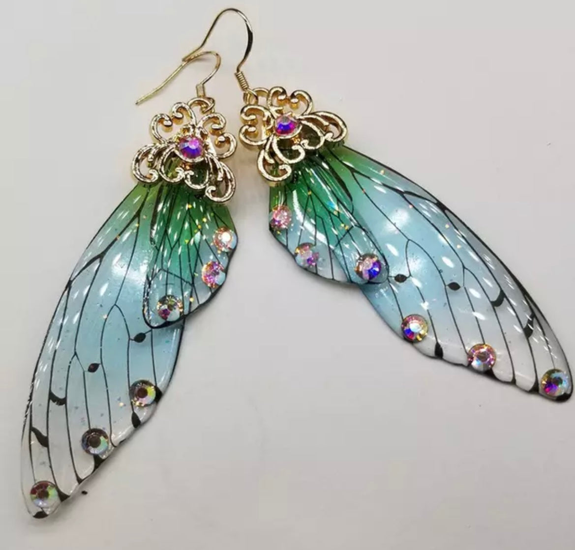 Fairy Wing Resin Earrings