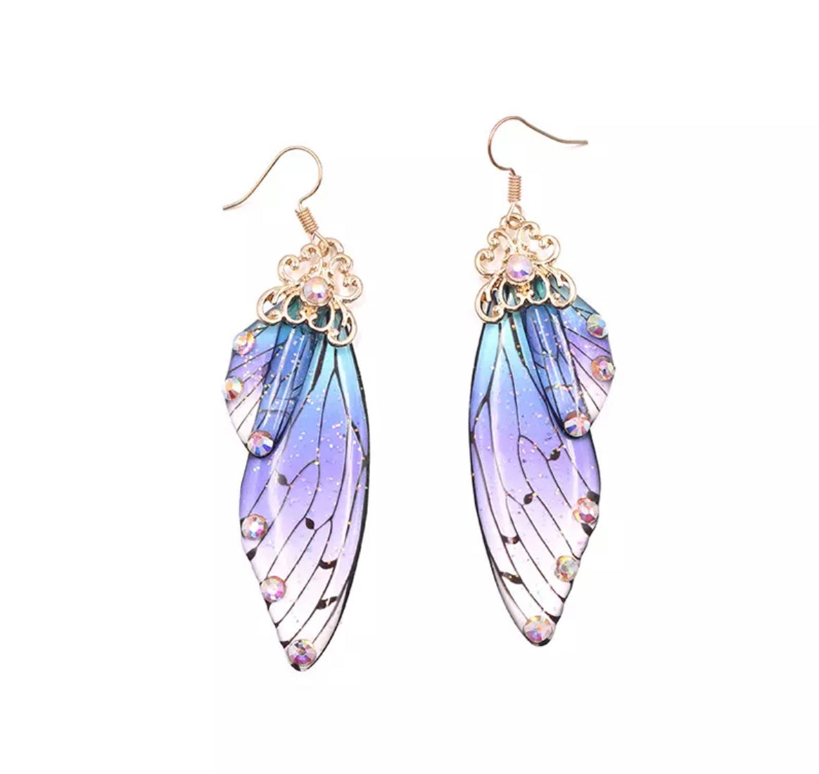 Fairy Wing Resin Earrings