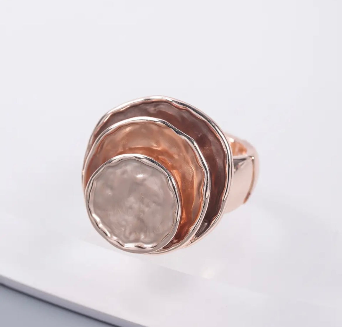 Circular Layered Luxurious Artisan Ring