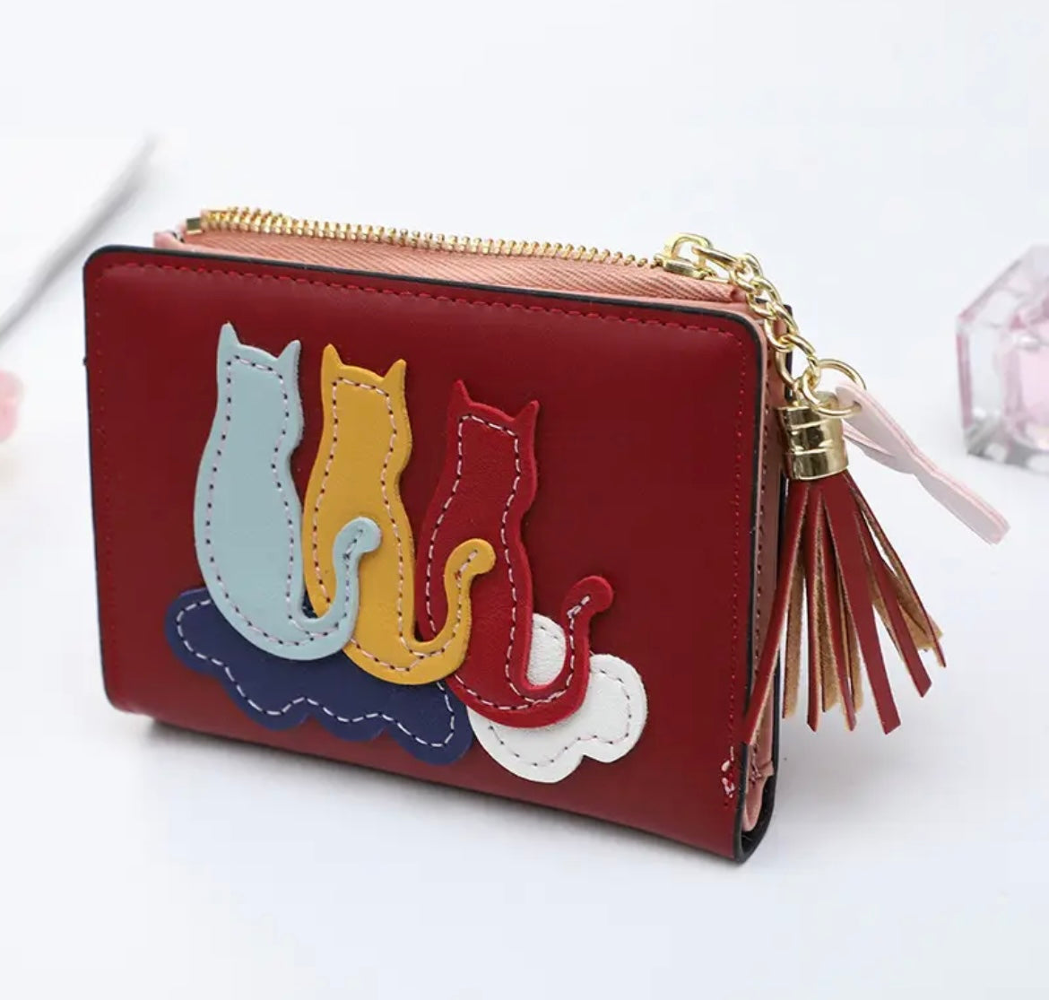 Cute Cats Mini Tassel Purse