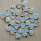 Natural Stone Heart Charms