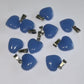 Natural Stone Heart Charms
