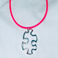 Floating Puzzle Piece Pendant
