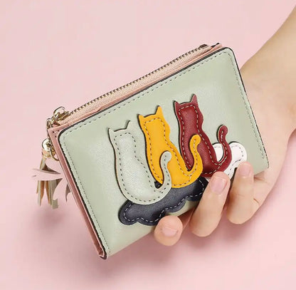 Cute Cats Mini Tassel Purse