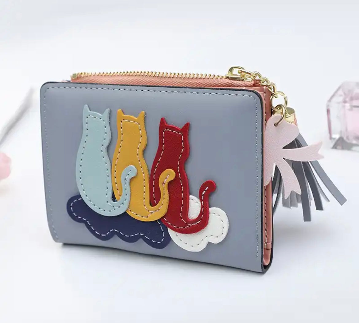 Cute Cats Mini Tassel Purse