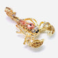Stunning Scorpion Crystal Brooch