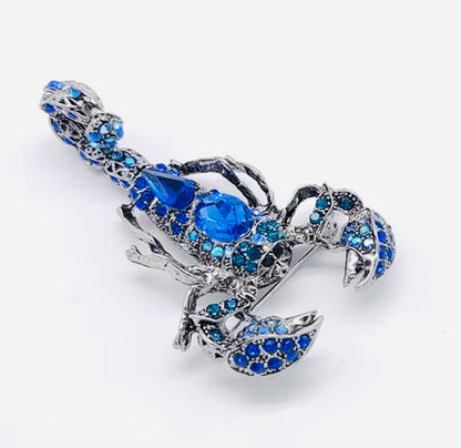 Stunning Scorpion Crystal Brooch