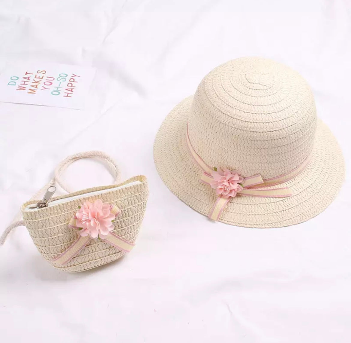 Little Darling Pastel Hat & Purse Set