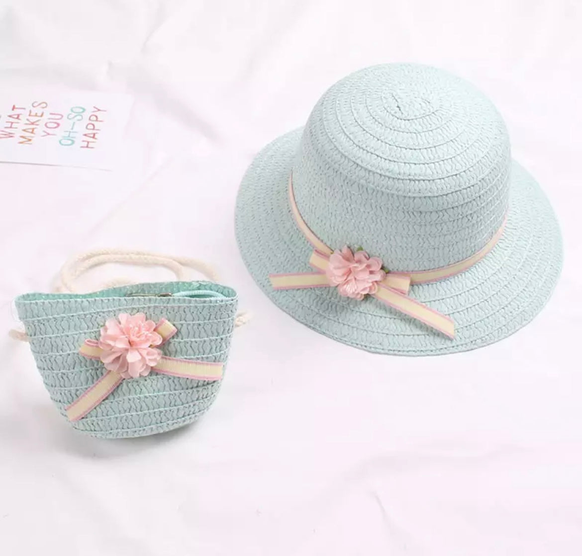 Little Darling Pastel Hat & Purse Set