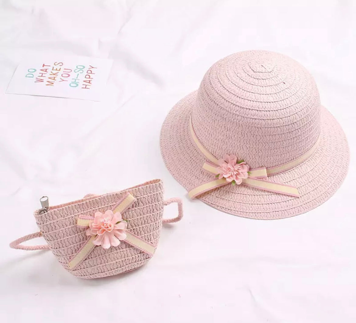 Little Darling Pastel Hat & Purse Set