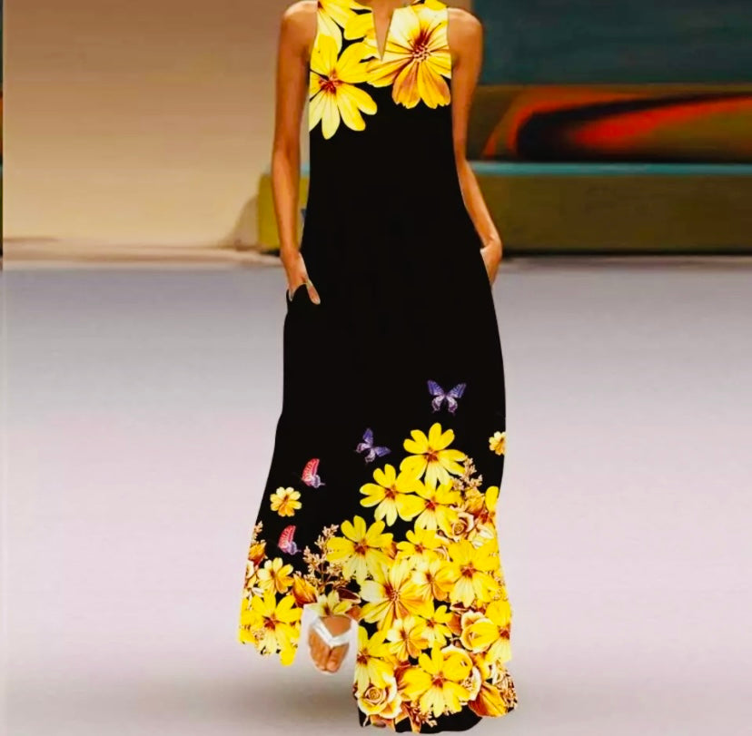 "Loves Me, Loves Me Not" 3D Botanical Dress