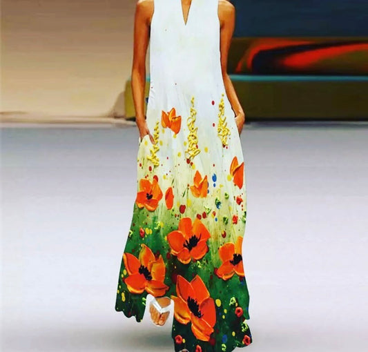 "Remembering Poppies" 3D Botanical Dress