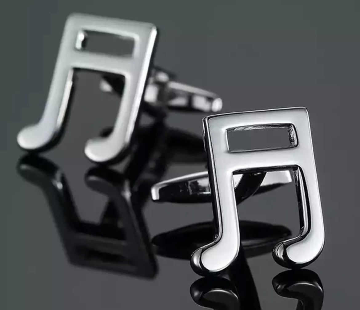 Double Bar Music Notes Cufflinks