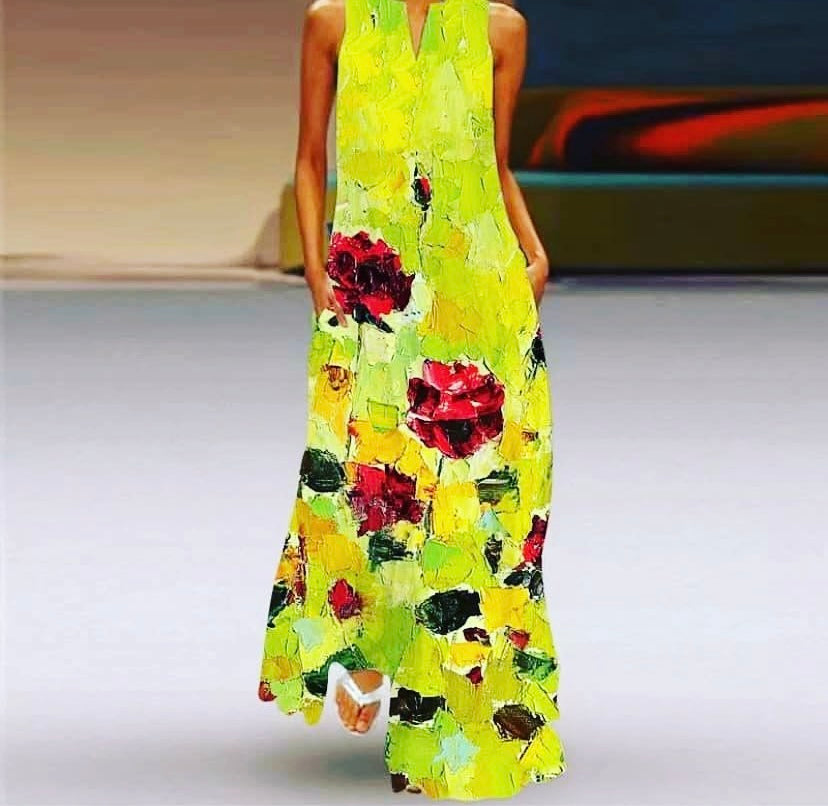 "Summer Rose" 3D Botanical Dress